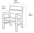 Keter szék WLF grafit / barna szürke 67x62x89,5 cm, 17205050