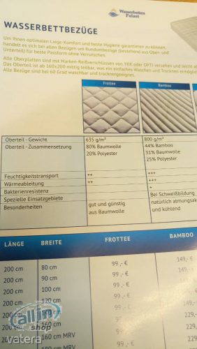 Premium Comfort vízágy burkolat - cipzáras felső / középső rész ,160 x 200cm