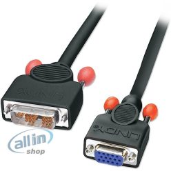 Lindy 5m DVI-VGA adapterkábel DVI-A dugó-VGA-aljzat fekete