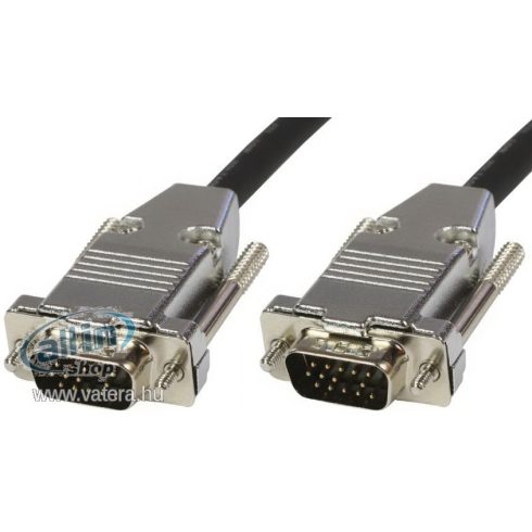MicroConnect SVGA HD15 15m Metal Fekete kábel