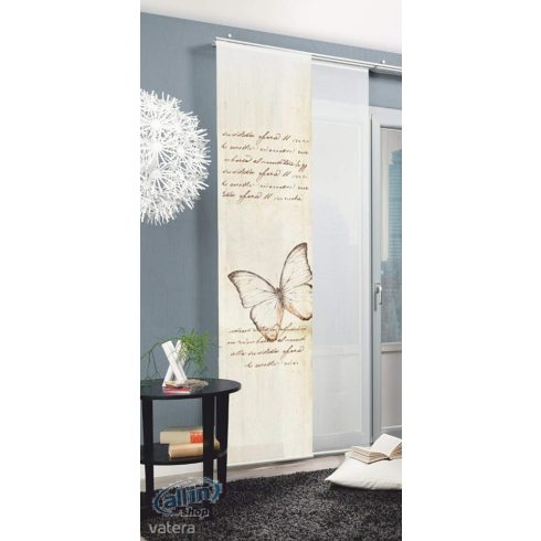 Home Fashion 87480-718 Dekoratív átlátszó tolószövet függöny, digitális nyomtatással 245 x 60 cm