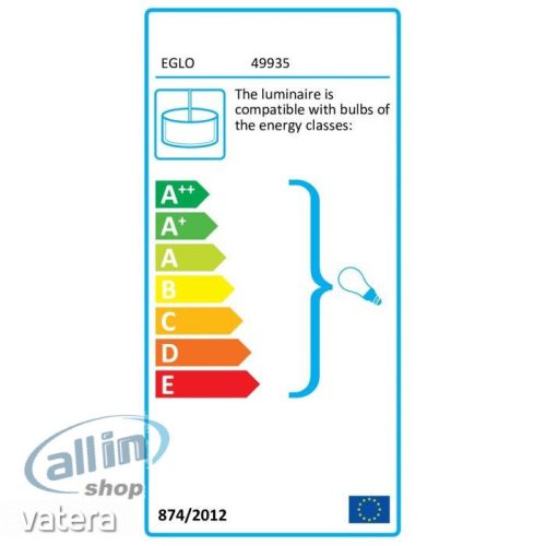Eglo 49935 Carlton 1xE27 max.60W függesztett lámpa,ezüst