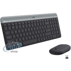   Logitech MK470 vezeték nélküli billentyűzet + egér,Olasz, Grafit fekete-Hiányos