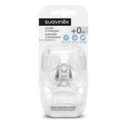 SUAVINEX +0m kerek szilikon cumi