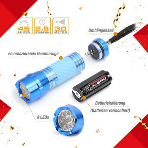 Everbrite Mini alumínium LED zseblámpa készlet nyakpánttal