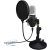 Uhuru UM-910 Profeszionális Plug and Play Podcast mikrofonkészlet asztali állvánnyal