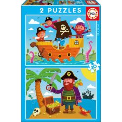 Educa 17149 - Kalózok - 2 x 20 db-os puzzle