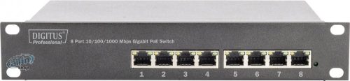 DIGITUS DN-95317 Professional 10 inch 8-port Gigabit Ethernet PoE switch