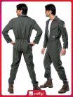Smiffys, Férfi Top Gun Jelmez, Overall, Névtábla és Napszemüveg, Top Gun, 36287