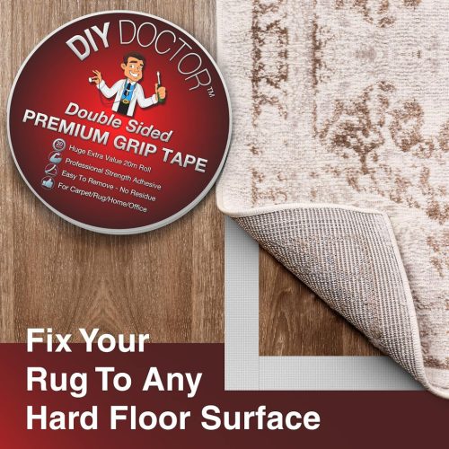 DIY Doctor kétoldalas ragasztószalag 21 mm x 20 m – Extra erős és tartós – Ideális otthoni és professzionális használatra