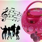 RockJam Karaoke Party Pack 2 CD+G lemezzel - rózsaszín