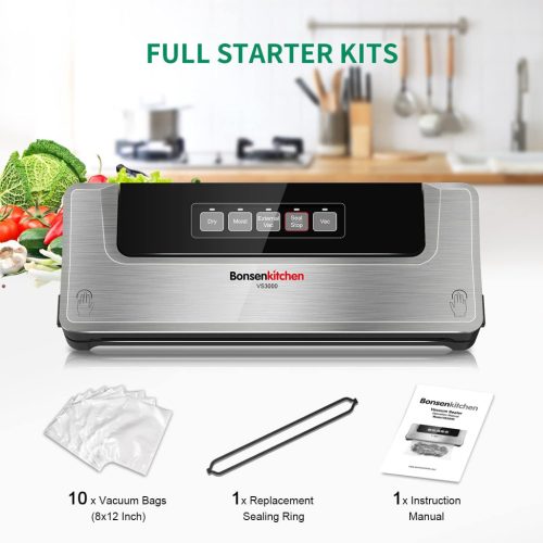 Bonsenkitchen VS3000 élelmiszer-vákumfoliázó gép-használt, Csomagolás sérült