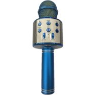   WS-858 vezeték nélküli karaoke kézi USB KTV lejátszó Bluetooth mikrofon - kék