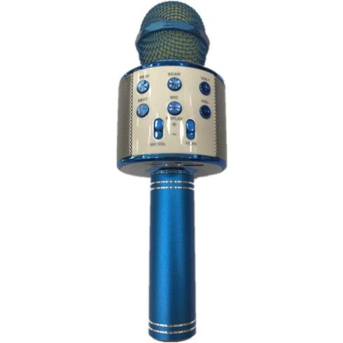 WS-858 vezeték nélküli karaoke kézi USB KTV lejátszó Bluetooth mikrofon - kék