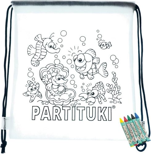 Partituki Party Bag Gyerek Születésnapi táskák Fesnivalók, 7 színes ceruza 20 db-os  készletek Kis ajándékok egy gyerekbulira.