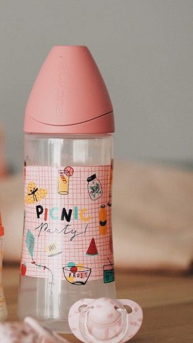 Suavinex Picnic  360 ml-es cumisüveg , +6 hónap, anatómiai latex cumi, több színben