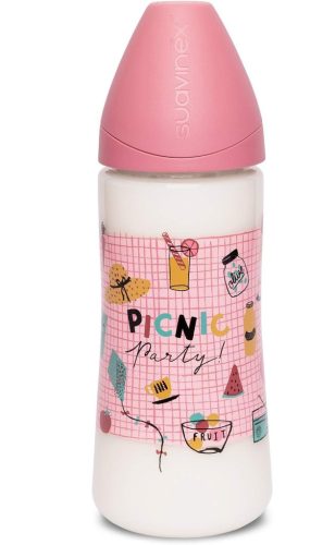 Suavinex Picnic  360 ml-es cumisüveg , +6 hónap, anatómiai latex cumi, több színben