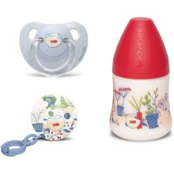   Suavinex, újszülött szett 150 ml-es üveggel, anatómiai cumival és kerek csattal