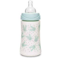   Suavinex Premium kerek szilikon cumi, 3 pozíció, 0% BPA, 270 ml, nyúl zöld