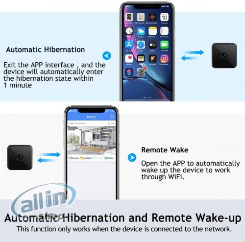 Mini HD WiFi kamera,7 napos ,IR éjszakai látás,