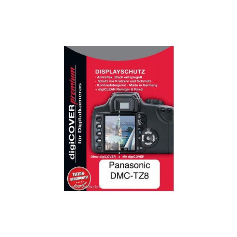 DigiCOVER Premium LCD képernyővédő fólia a Panasonic DMC-TZ8-hoz