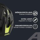 ALPINA Carapax 2.0 bukósisak matt fekete, neon sárga 52-57 cm