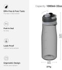 Super Sparrow Tritan kulacs, 1000 ml szürke