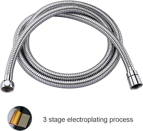 GRIFEMA G851-18 G851-18-Acél zuhanycső 1,8 m, tömlő, króm, ezüst