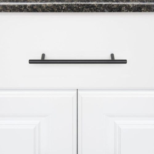 Amazon Basics szekrény fogantyú, európai stílusú (9,52 mm átmérő), 18,74cm hosszúság ,fekete, 10db-os  csomag