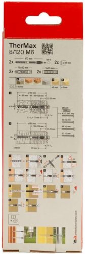 Fischer Thermax 08/120 M6 Hőhídmentes rögzítődübel 2db-Set