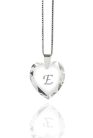 Gyermek nyaklánc 925 Sterling ezüst Swarovski szívkristály "E"betű