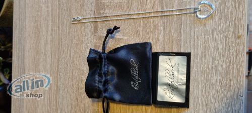 Gyermek nyaklánc 925 Sterling ezüst Swarovski szívkristály "E"betű