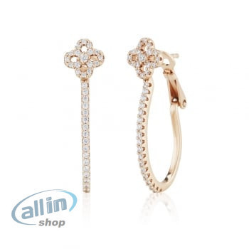 Ingenious Jewellery Rose Gold virág karika fülbevaló