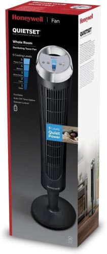 Honeywell QuietSet toronyventilátor (5 sebességbeállítás, 75°-os oszcilláló, időzítő,távirányító (HY254)