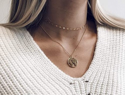 Happiness Boutique Női finom choker nyaklánc 18 karátos arannyal futtatva
