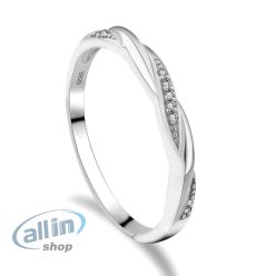   GULICX 925 Sterling ezüst gyűrű köbös cirkónia kővel -(62-es)