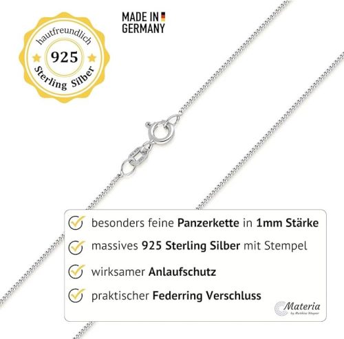 MATERIA  AG 925 ezüst lánc 1 mm – Női 100 cm   hosszú