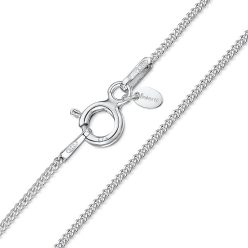   Amberta® Gioielli  -925 Sterling Silver női szegélyláncos lánc 1,1 mm széles 45 cm hosszú