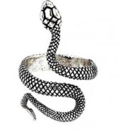   Ouceanwin  punk gótikus kígyógyűrű, vintage nyitott gyűrű rozsdamentes acélból, állítható uniszex