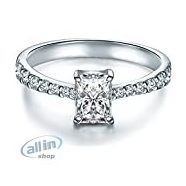   Tresor 1934 női gyűrű, ezüst, cirkónia fehér, briliáns vágás – eljegyzési gyűrű