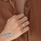 Tresor 1934 női gyűrű, ezüst, cirkónia fehér, briliáns vágás – eljegyzési gyűrű