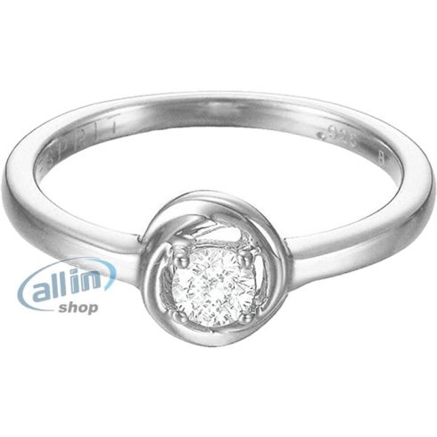Esprit női gyűrű ródium bevonatú 925 ezüst  fehér cirkóniával(56-os)