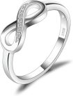 JewelryPalace Infinity Forever Love Cubic cirkónia gyűrű 925 Sterling ezüst-(57-es méret)