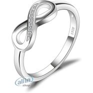   JewelryPalace Infinity Forever Love Cubic cirkónia gyűrű 925 Sterling ezüst-(57-es méret)