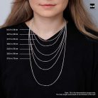 Amberta® Gioielli  - 925 Sterling ezüst lánc - Szélesség 1,1 mm - Hosszúság: 50  cm