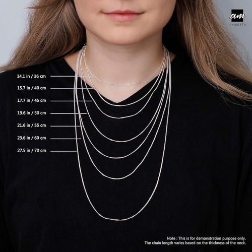 Amberta® Gioielli  - 925 Sterling ezüst lánc - Szélesség 1,1 mm - Hosszúság: 50  cm
