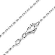   Materia csillogó gömb lánc, ezüst 925, gyémánt bevonatú női nyaklánc, 1,1 mm-es ezüst lánc 50 cm # K24.