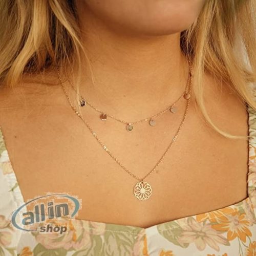 Tara rozsdamentes acél mandala nyaklánc jóga ékszer