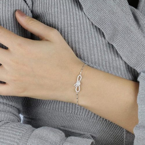 Morellato 925 silver cirkonia köves női  masnis karkötő SAHA07