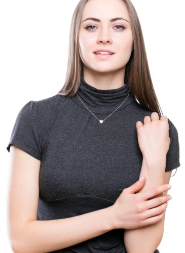 Happiness Boutique Minimál nyaklánc Rose Gold színben , szív  medállal, nikkel- és ólommentes